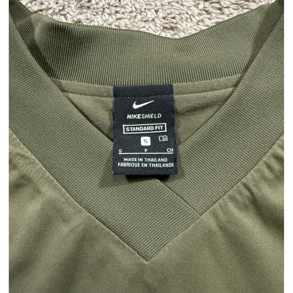 Mens Olive Green Nike Shield Golf Pullover Windbreaker Minimalist Sportswear S - Picture 3 of 6